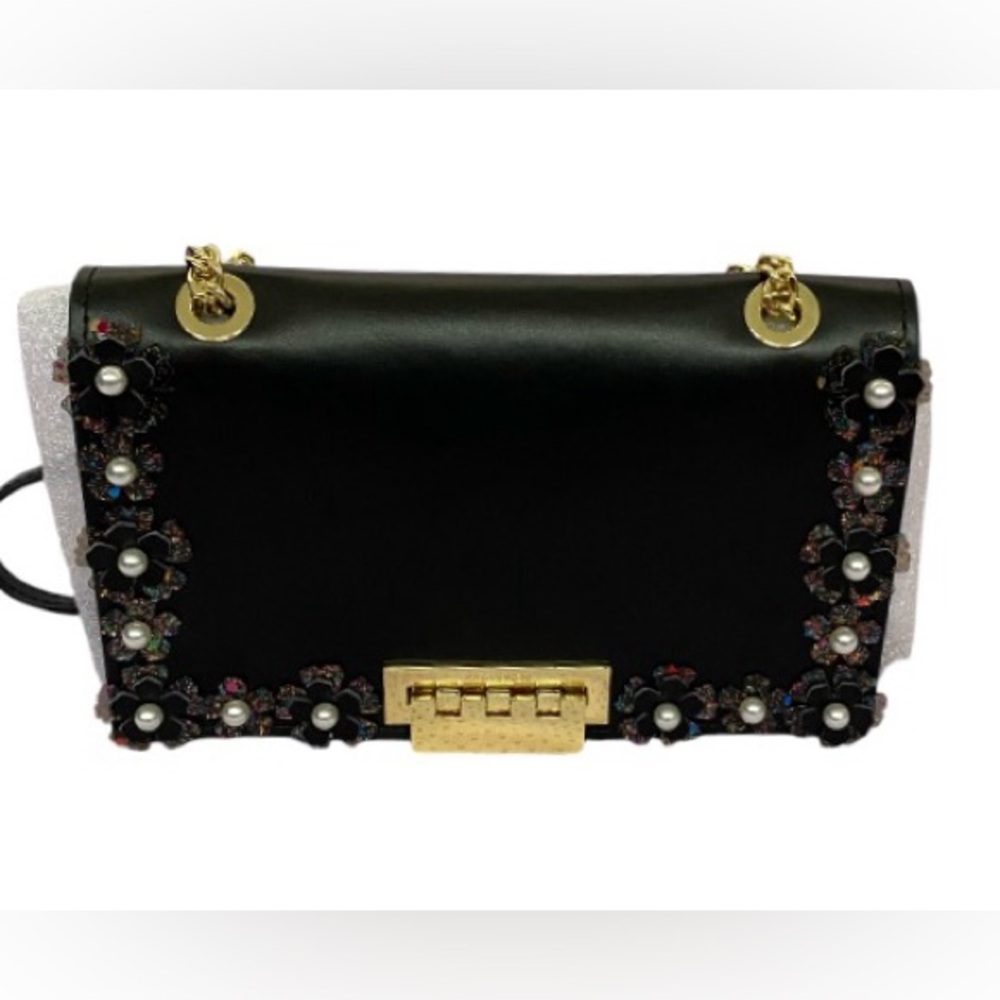 Zac Posen Earthette floral garden mini chain leather shoulder bag(NWOT)